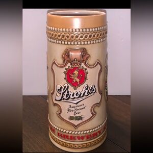 Vintage Stroh’s Brewery Ceramic Beer Stein: Lion Brewing Company Detroit MI